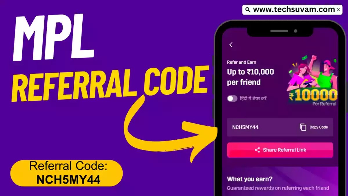 MPL Referral Code 2024 (Earn ₹75 Bonus Cash+ 5 additional Cashback)