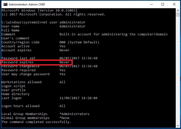How to Check a User's Password Expiry Date from Command Prompt in