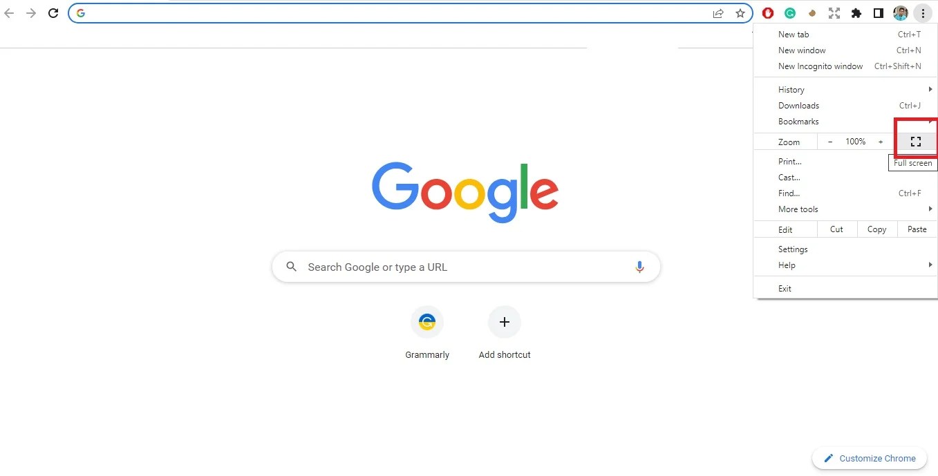 How To Activate FullScreen Mode In Google Chrome Tech Training HQ