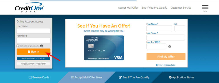 Credit One Bank Online Banking Login (100 Working)