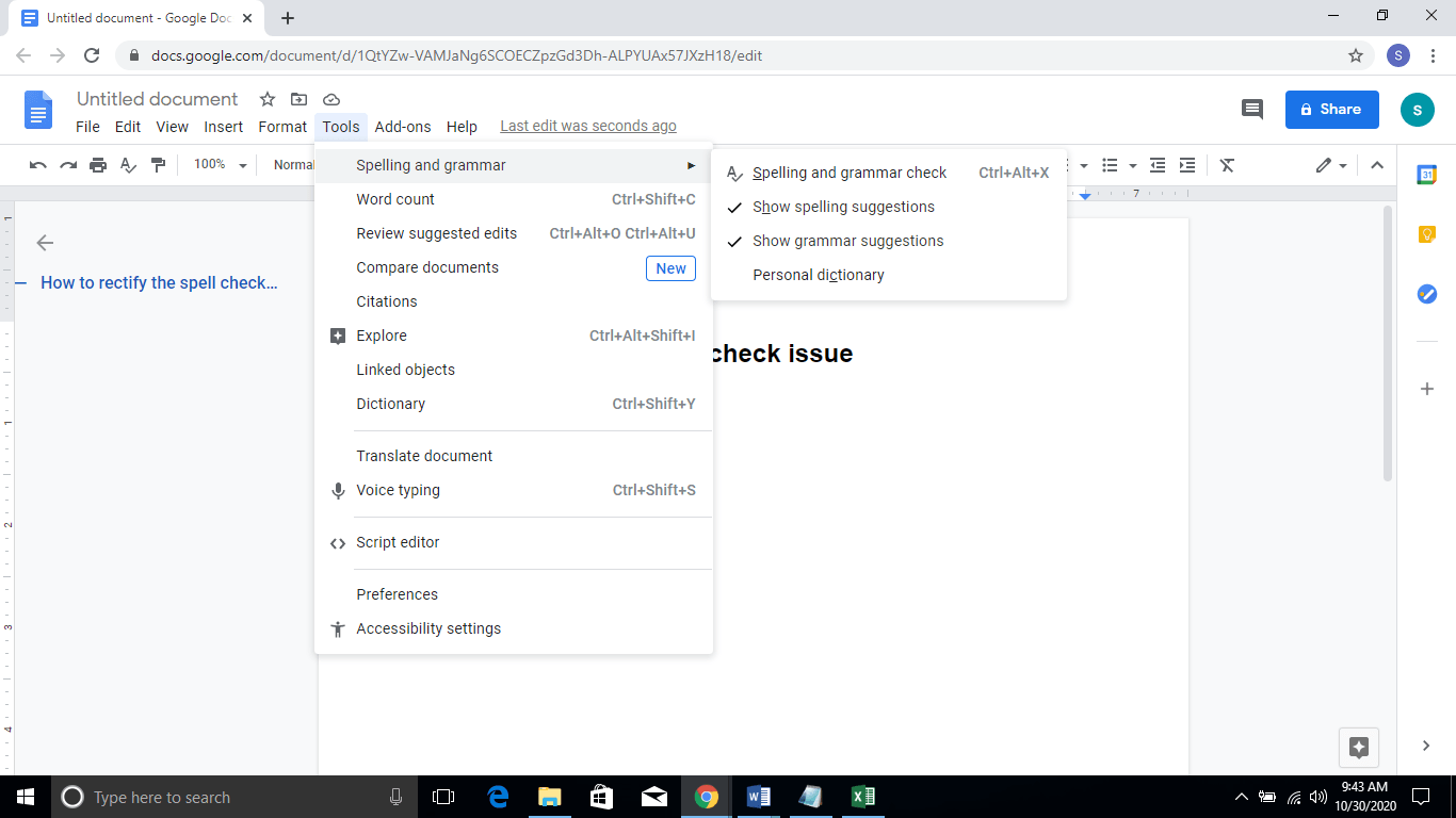 Google Docs Spell Check Not Working! How to Fix?