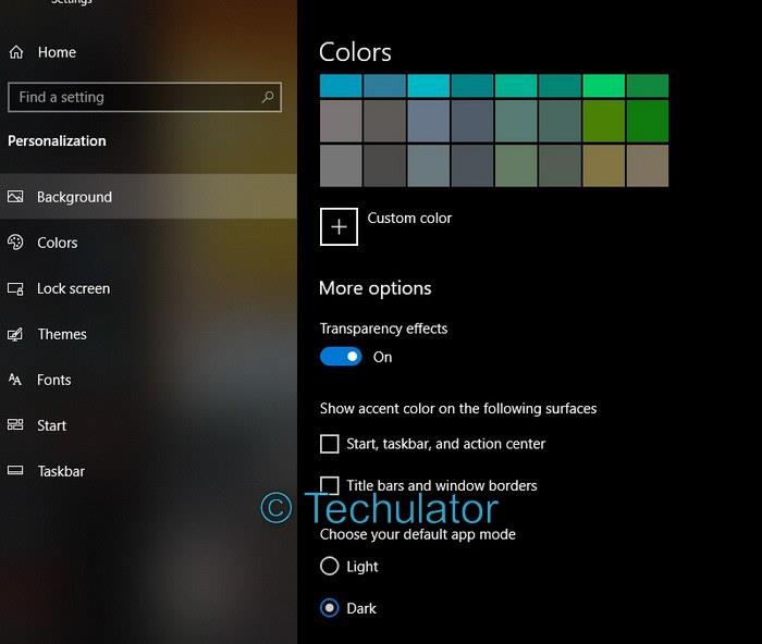 How to use dark and light theme on Windows 10?