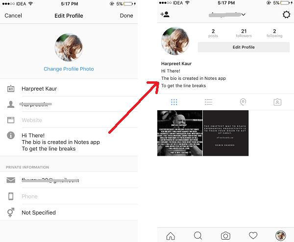 How To Add A New Line In Instagram Bio And Facebook 2021 TechUntold How To Add A New Line In Instagram Bio And Facebook 2021 TechUntold