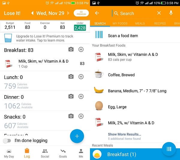MyFitnessPal vs Lose It A Detailed Comparison of Calorie Counter Apps