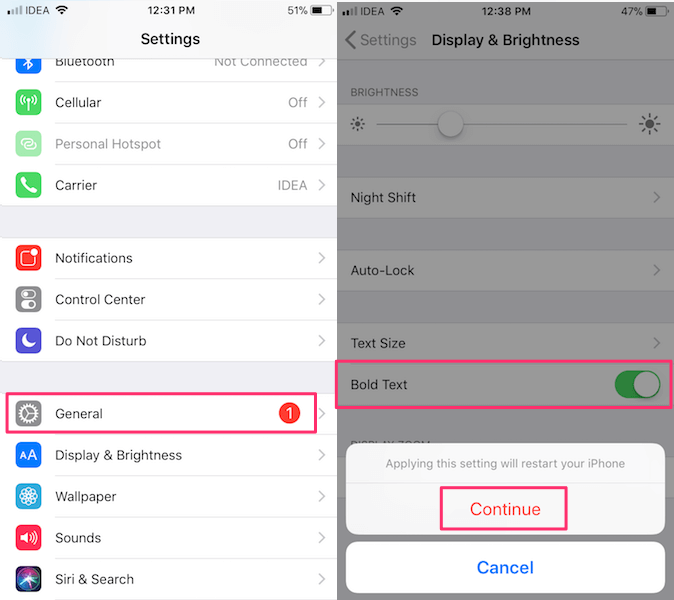 How To Bold Text On iPhone/iPad Or Adjust Size TechUntold
