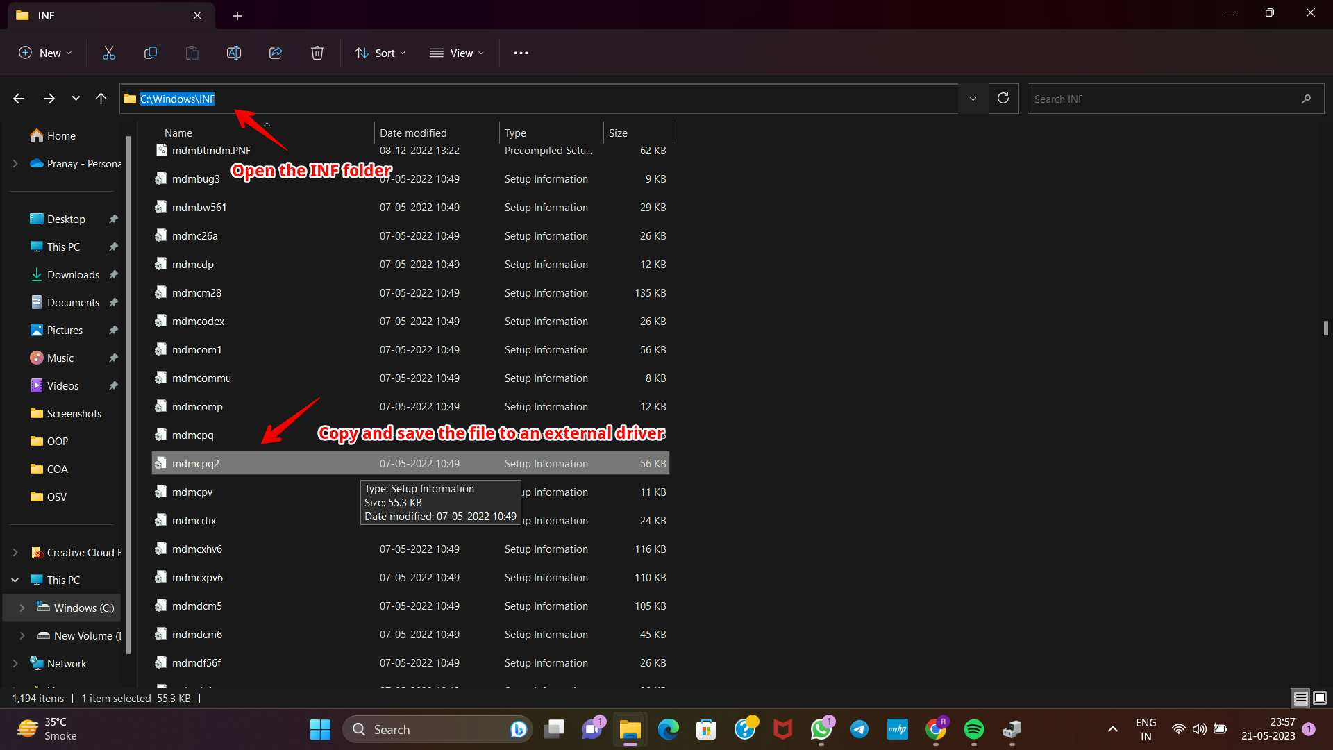 A Service Installation Section In This INF Is Invalid Error Windows 11