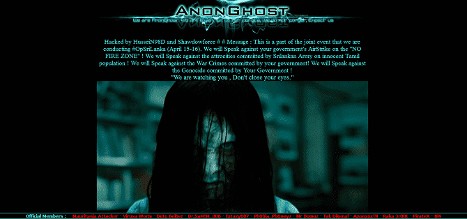 OpSriLanka Hackers from around the globe launches Cyber war over Sri