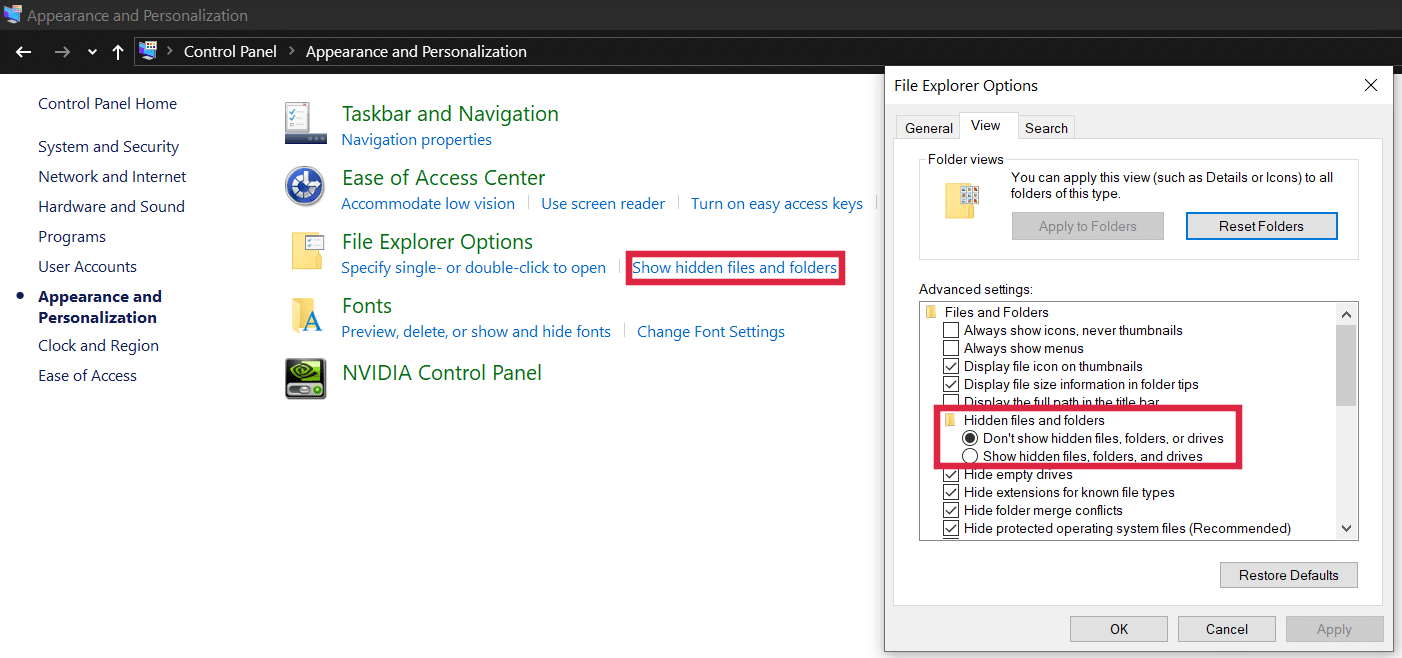 How To Show Hidden Files In Windows 10 Pc techworm