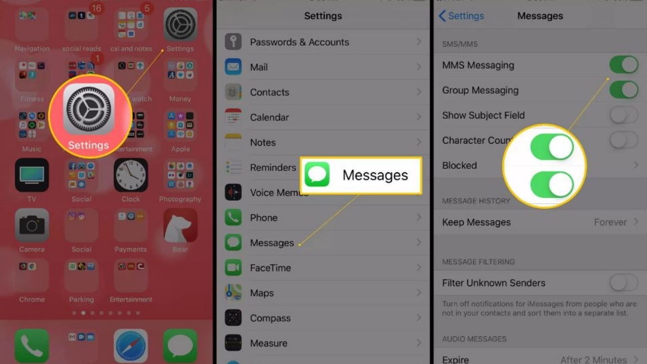 iPhone Can't Send Or Receive Texts From NoniPhones (Fixed) Techyuga