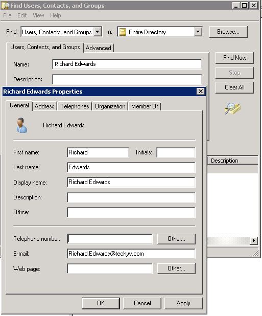 How can I find SMTP address in AD