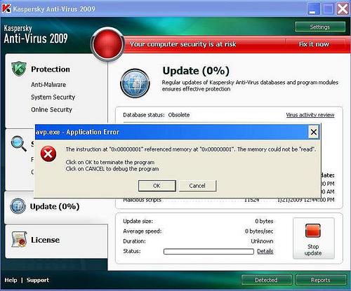 Random error message while running any application