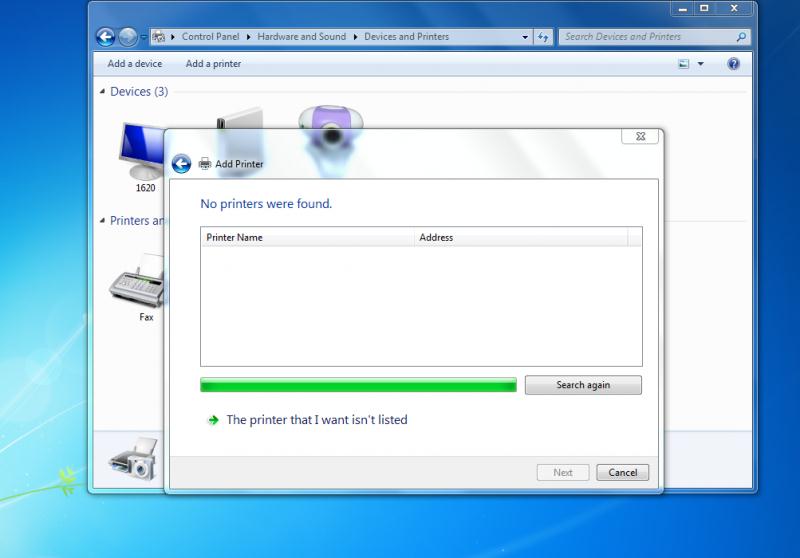Can't find and add a printer from a local network?