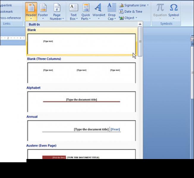MS wordheader footer problem cannot set