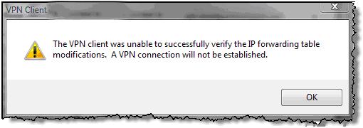 VPN Failed To Verify IP Error