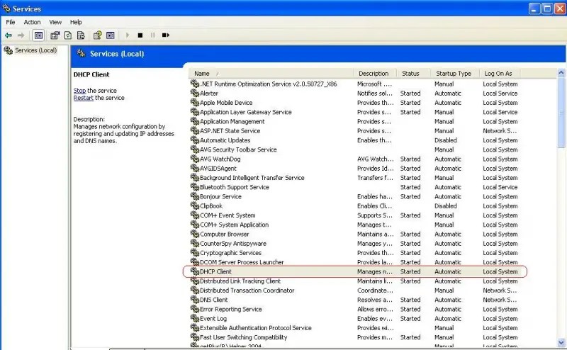 Acquiring network address restore