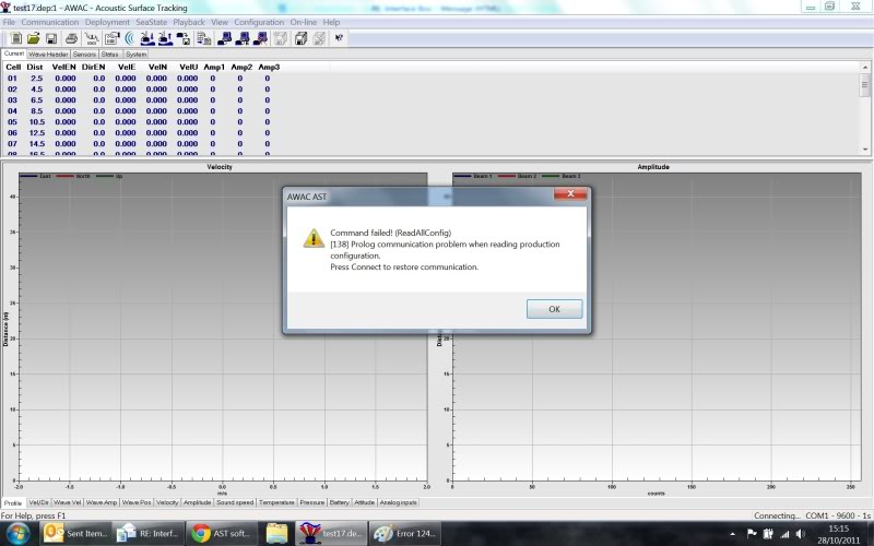 AWAC AST shows error after updating the firmware
