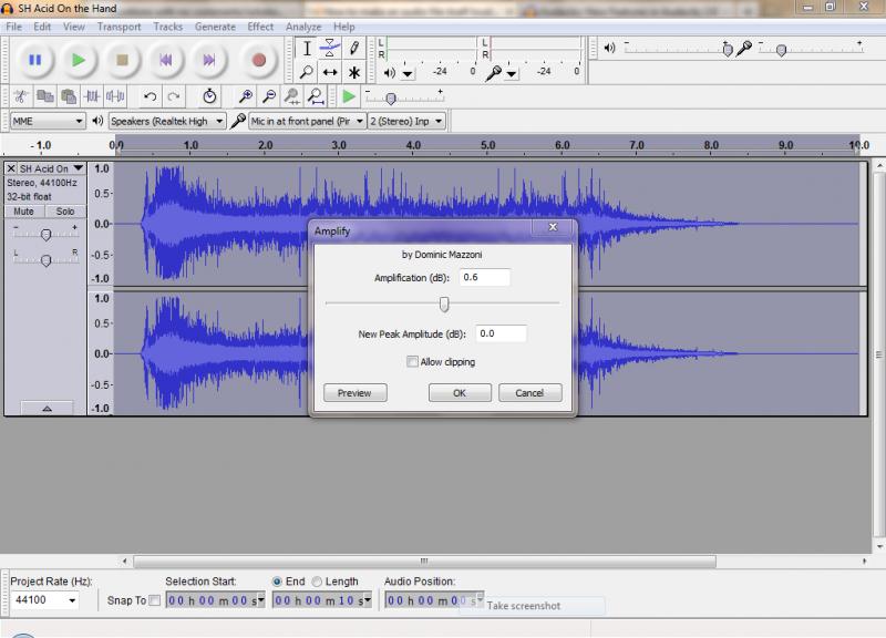 How to make an audio file itself louder?