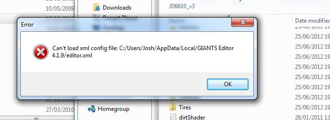 Configuration file cannot be loaded with xml