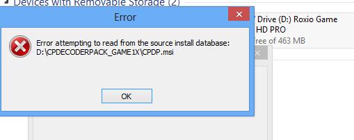 Error occurred while installing MSI