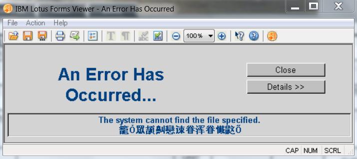 IBM Lotus forms viewer Installing error
