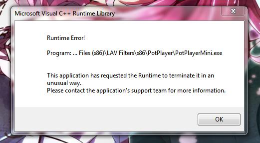 PotPlayer Error on Windows 7 - Techyv.com