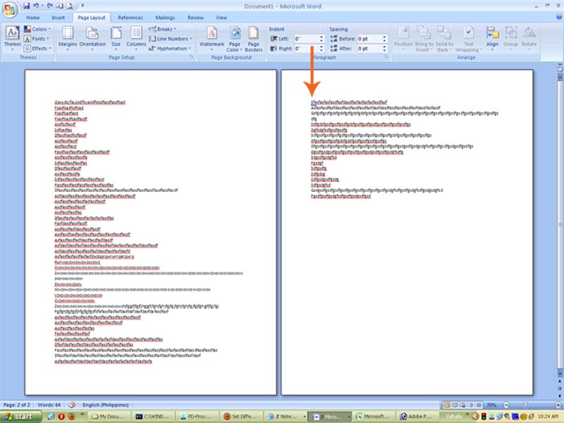Set Different page orientation (portrait and landscape) in one
