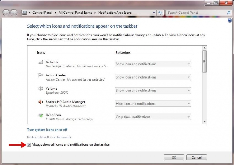 How to embed the arrow icon into the Windows 7 taskbar
