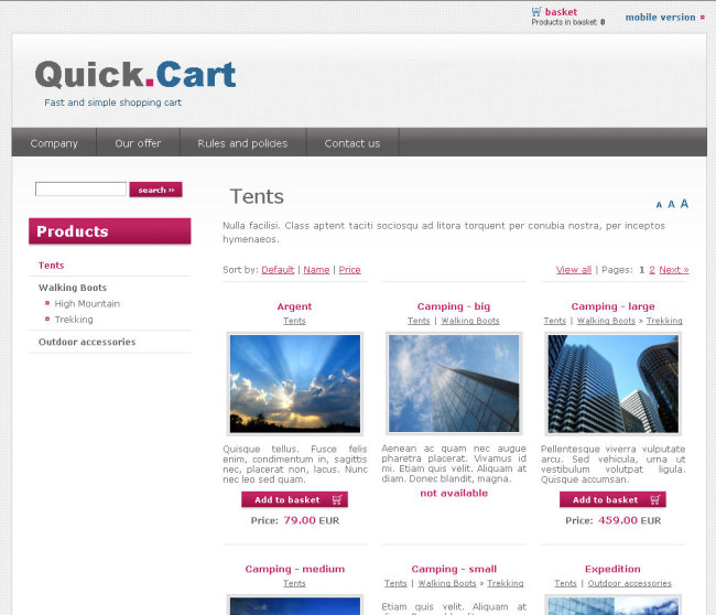 How to add open source cms shopping cart?