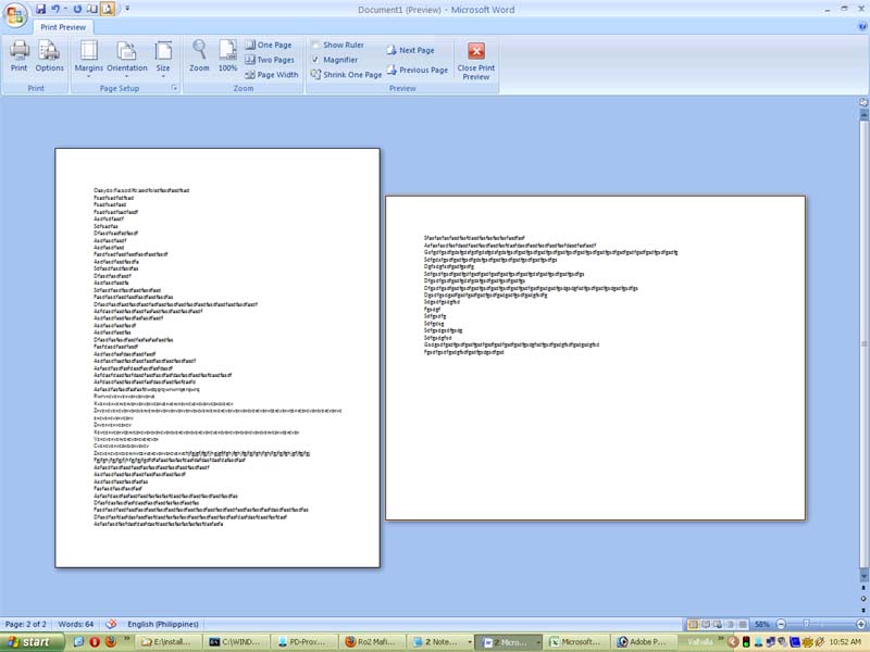 Set Different page orientation (portrait and landscape) in one