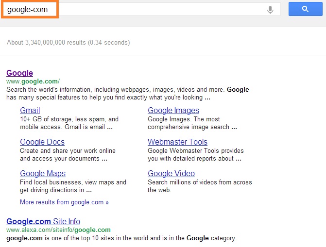 How to search specific site in Google?