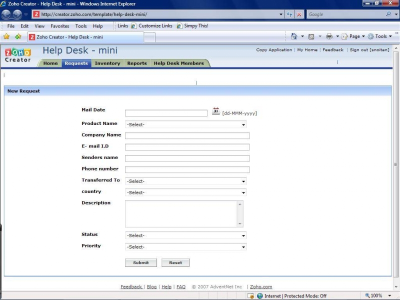 Is there an online database creator?