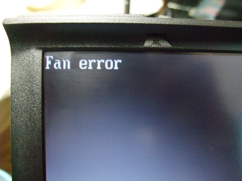 Fan Error in my computer