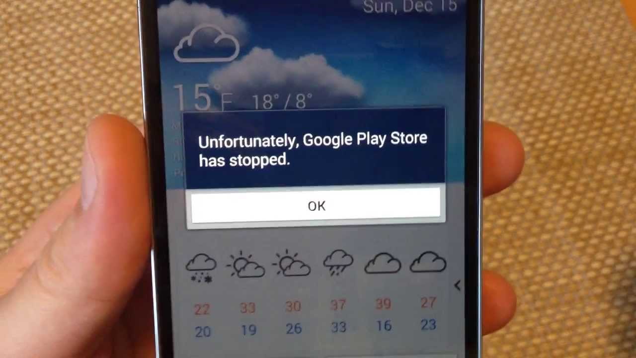 Google Play Store Keeps Crashing In Android