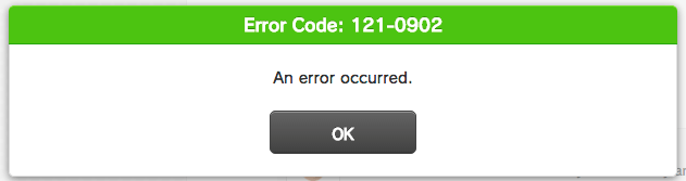 Resolve My Problem Error Code 121