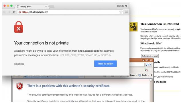 Stuck With Explorer), Ie Security Certificate Error