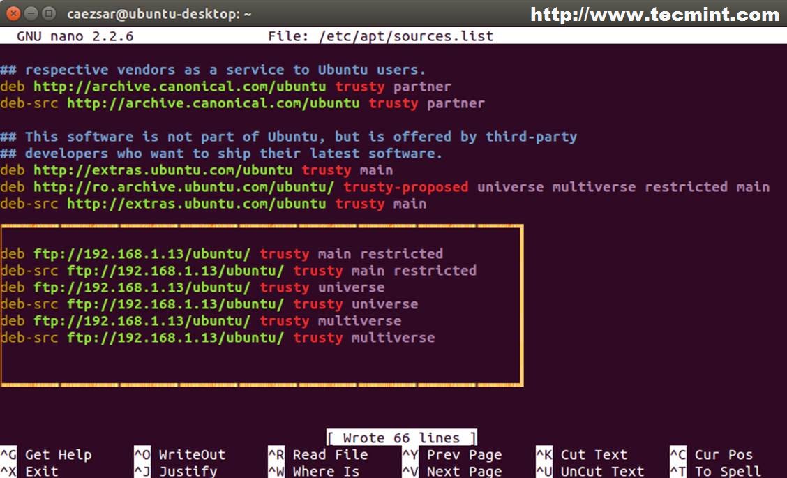 Setup Local Repositories with ‘aptmirror’ in Ubuntu and Debian Systems