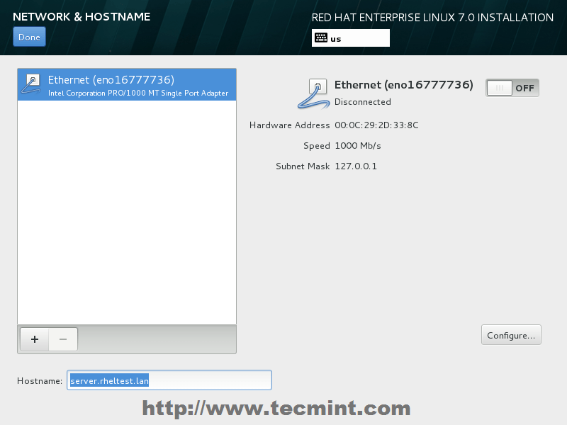Installation of "Red Hat Enterprise Linux (RHEL) 7.0" with Screenshots