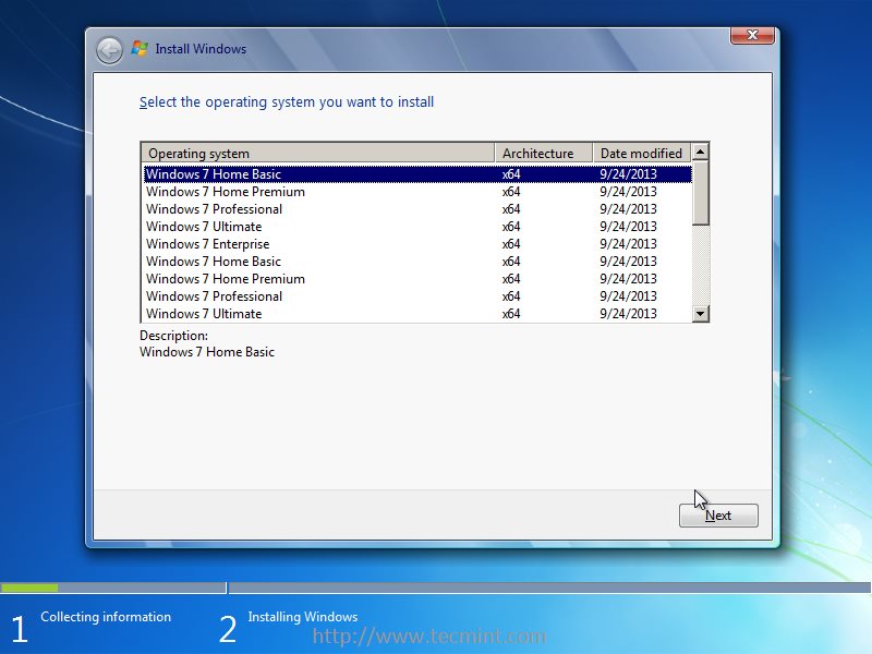 Installing Windows 7 over PXE Network Boot Server on RHEL/CentOS 7