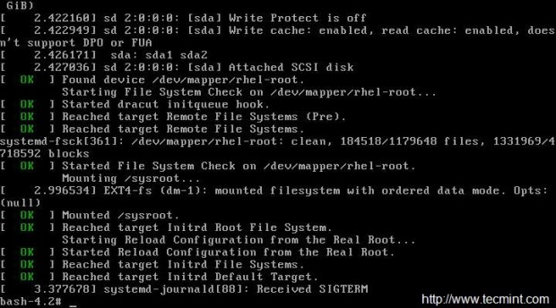 Single User Mode Resetting/Recovering Root User Account