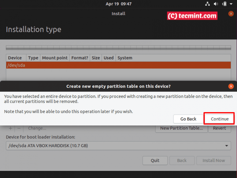 Installation of Ubuntu 19.04 (Disco Dingo) Desktop on UEFI