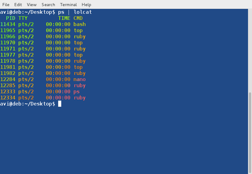 Lolcat A Command Line Tool to Output Rainbow Of Colors in Linux Terminal