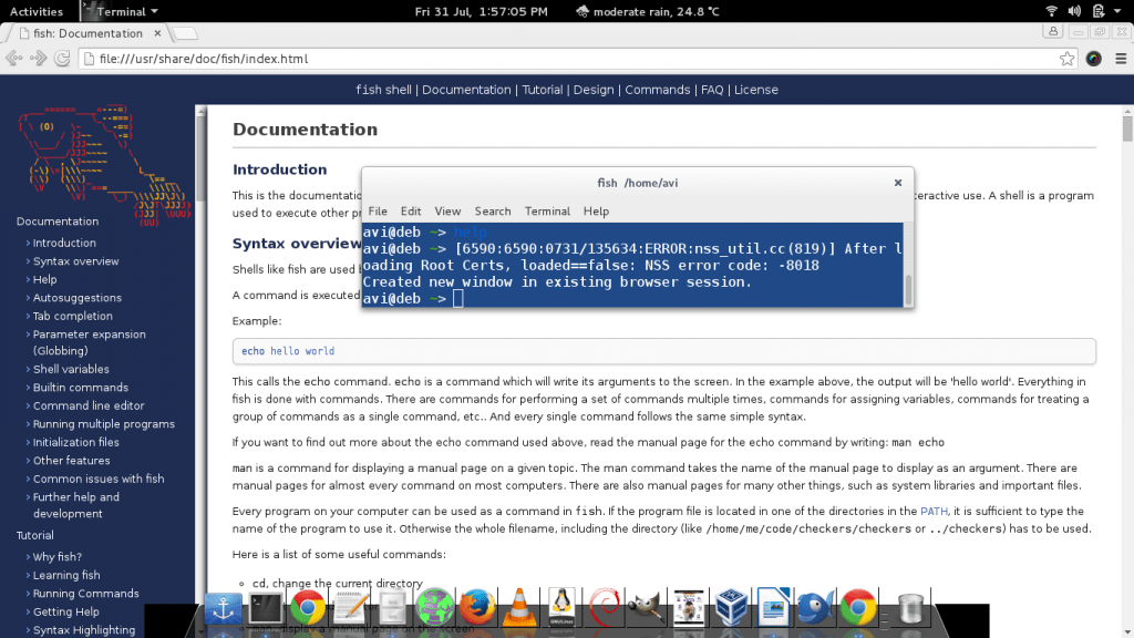 Fish The UserFriendly Interactive Shell for Linux