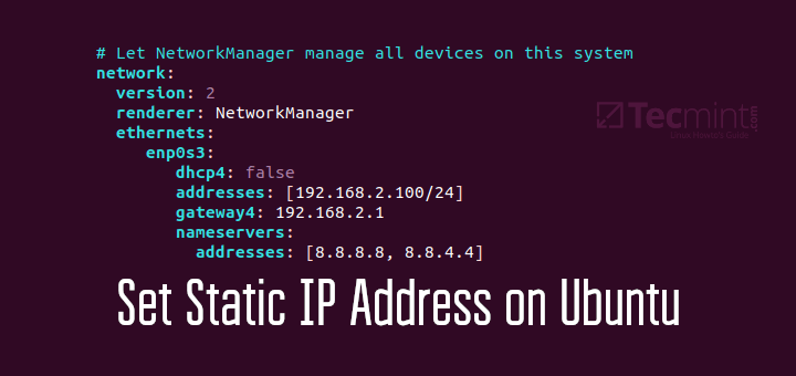 How to Configure Static IP Address on Ubuntu 20.04