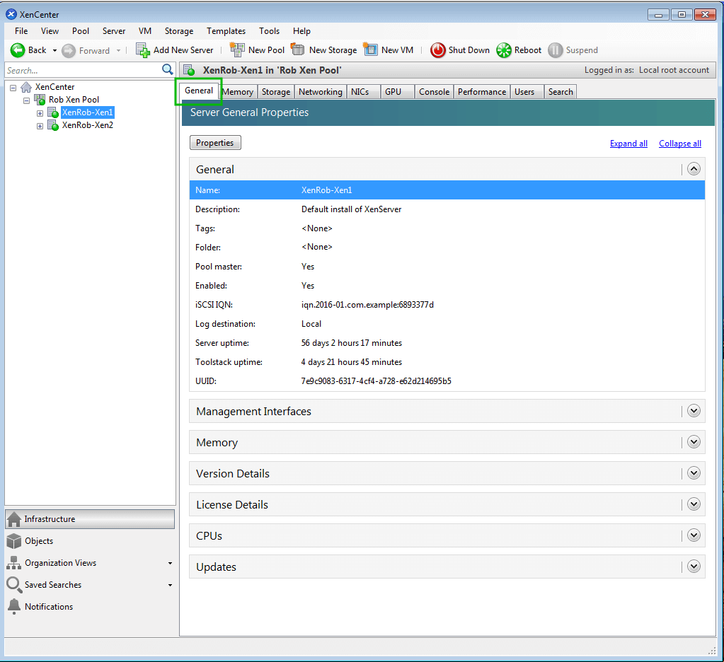 Managing XenServer with a XenCenter and Xen Orchestra Web Interfaces