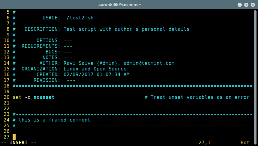 How to Make 'Vim Editor' as BashIDE Using 'bashsupport' Plugin in Linux