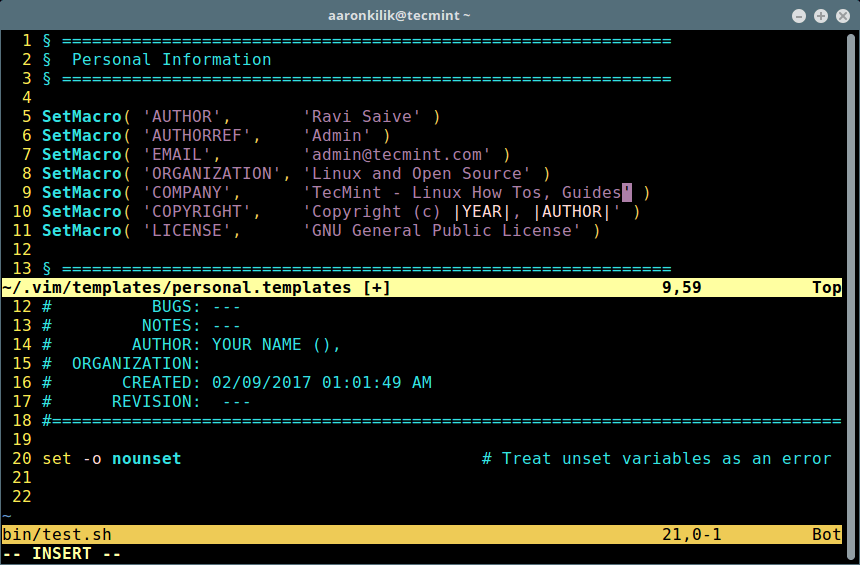 How to Make 'Vim Editor' as BashIDE Using 'bashsupport' Plugin in Linux