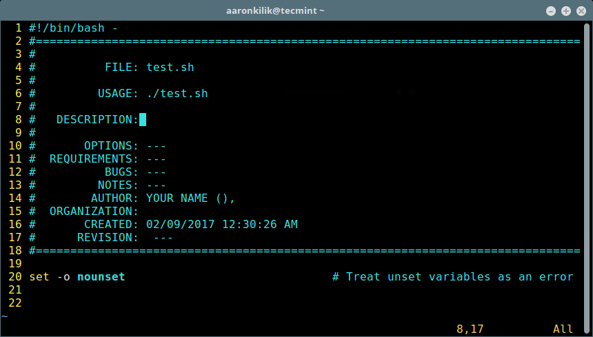 How to Make 'Vim Editor' as BashIDE Using 'bashsupport' Plugin in Linux