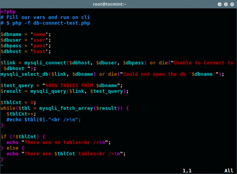 How to Test PHP MySQL Database Connection Using Script