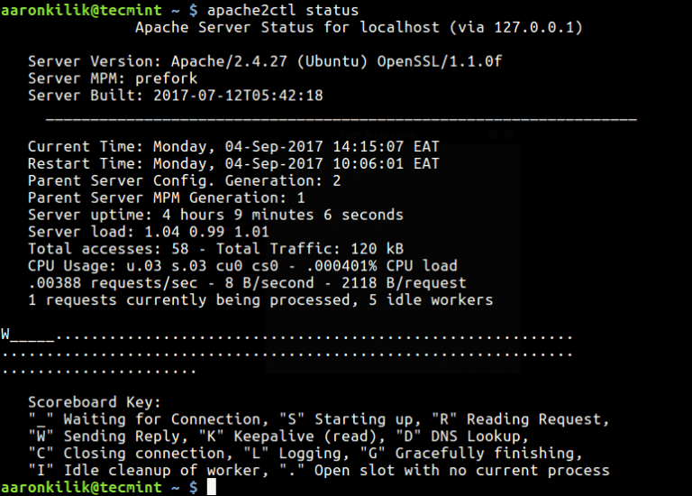 3 Ways to Check Apache Server Status and Uptime in Linux