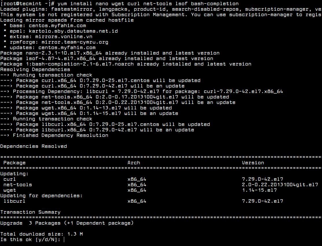 Initial Server Setup and Configurations on CentOS 7